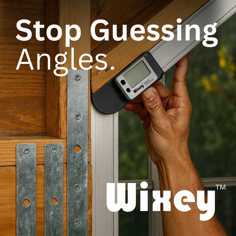 Wixey ويكسي 8 بوصة بروتراكتور رقمي - أداة قياس زوايا متينة بحواف مغناطيسية لآلات الطاولة - جهاز قياس زوايا رقمي دقيق وموثوق لأعمال النجارة والبناء - Image 3